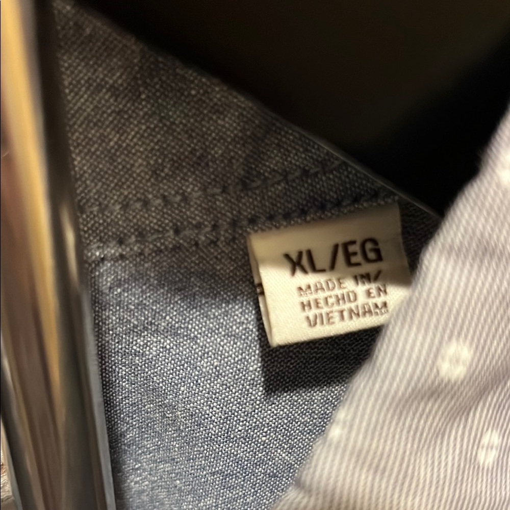 Weatherproof Light Blue Patterned Button-Down Shirt - Picture 3 of 10